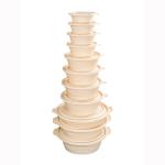 Corn Starch Disposable Salad Bowl Fast Food Paper Soup Bowl With Lid 800ML