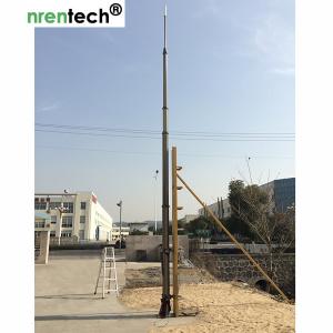 China 15m pneumatic telescopic mast-NR-2750-15000-30 for mobile antenna mast tower-aluminum telescoping mast factory