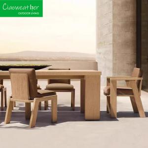 China Waterproof Cushion Seat Teak Dining Chairs Furniture for Hotel Restaurant and Banquet factory
