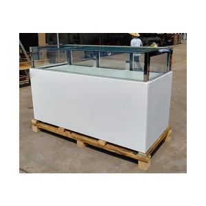 China Sliding Door 220V 50Hz Chocolate Drawer Refrigerator White Marble Base Drawers factory