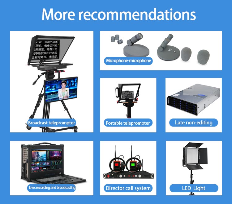 22" Dual Screen Teleprompter for Camcorder Private Mold and Light Transmittance 97%