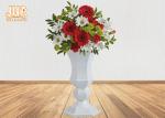 Lightweight Glossy White Fiberglass Planters Floor Vases Wedding Decor Items
