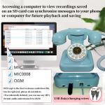32GB Clear Sound Telephone Guest Book Wedding Blue For Baby Showers Events