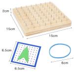 Tie Nail 16.5cm Wooden Learning Toys Montessori Teaching Aid