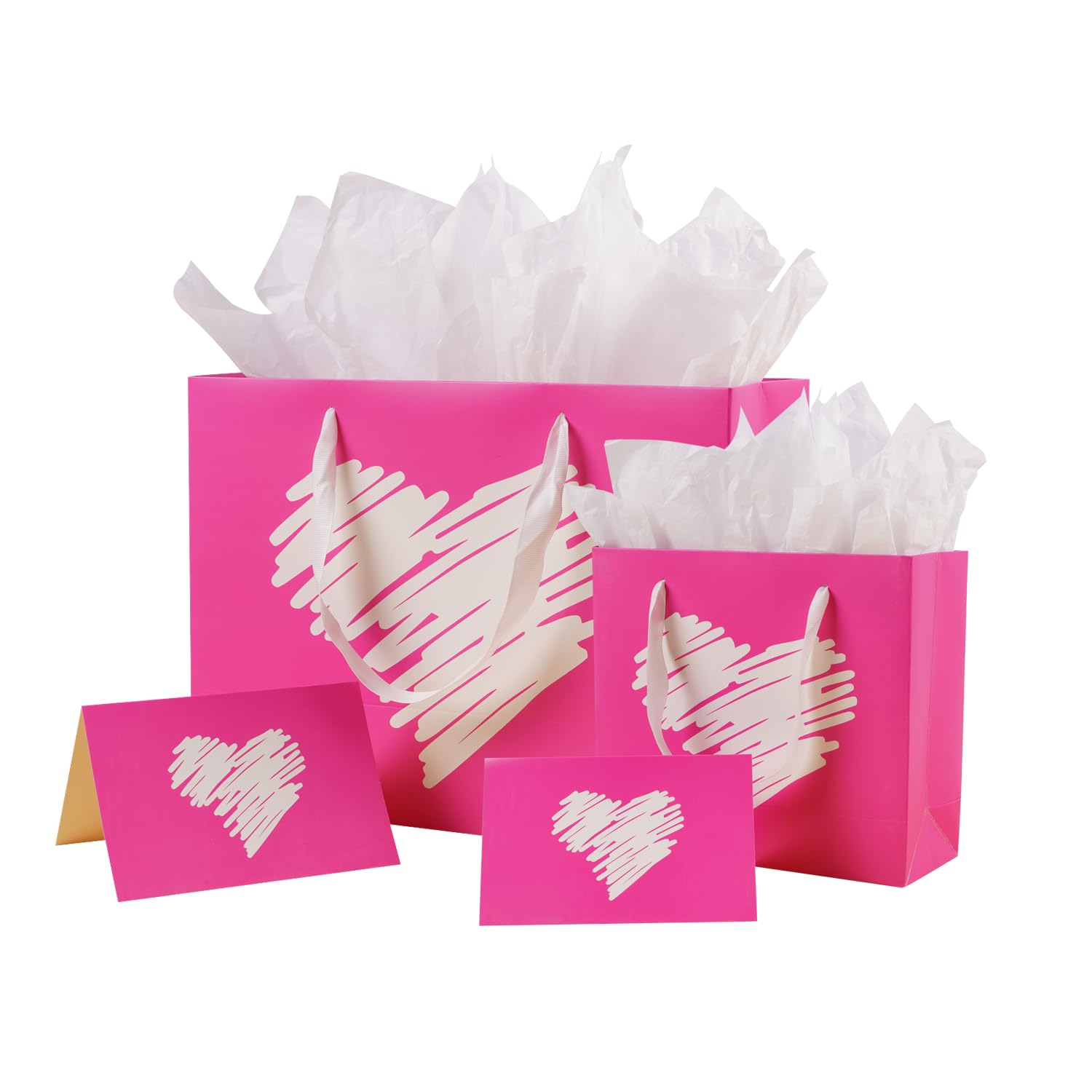 Custom Order Luxury Pink Heart Gift Jewelry Shopping Paper Bag for Valentine's Day
