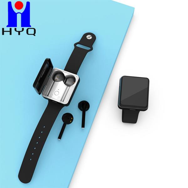 Leather Smart Watch Baralet With Wireless Earbuds 1.3 Inch Bluetooth 5.0
