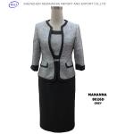 womens fashion dress suits coffee/grey MANANNA