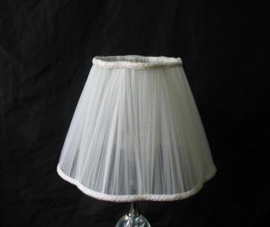 China Customized Organza Pleated Fabric Bedside Lampshade For Girls factory