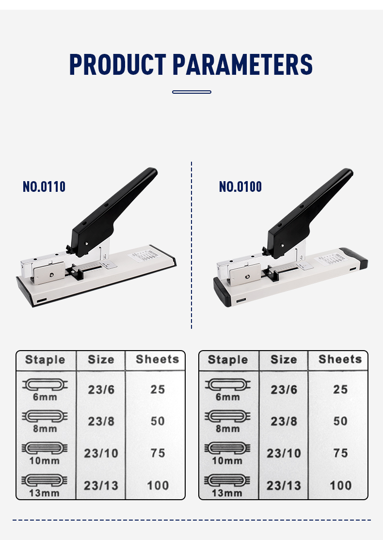 Manual Heavy Duty Stapler for Office High Capacity Big Book Binding Machine 100 Sheets