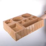 Yellow 9 Compartment 41cm Plastic Food Tray Packaging