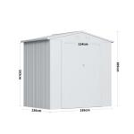 6.6ft Durable Metal Garden Shed House Storage Shed for Tools Outdoor Storage