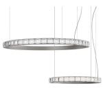 Titanium Gold Crystal Pendant Ceiling Light Stainless Steel Square
