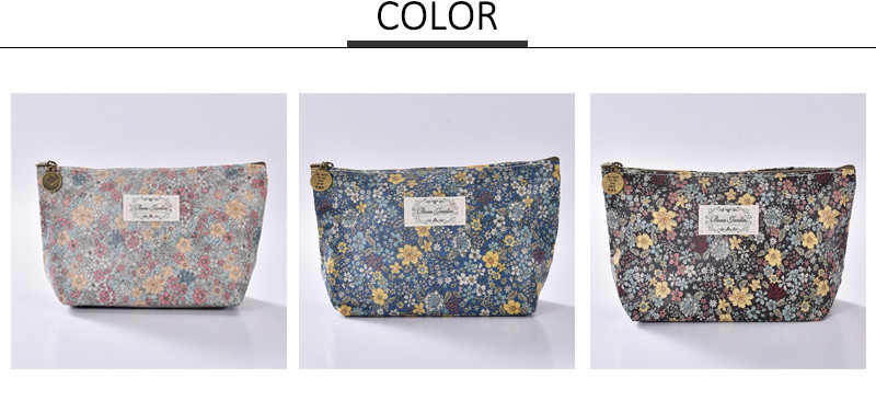 Pure Color Waterproof Polyester Pouch Clutch Bag Cosmetic Bag For Women