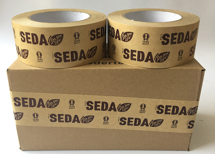 Brown Color Kraft Paper Tape Self Adhesive Customerized Printed 3 Years Life