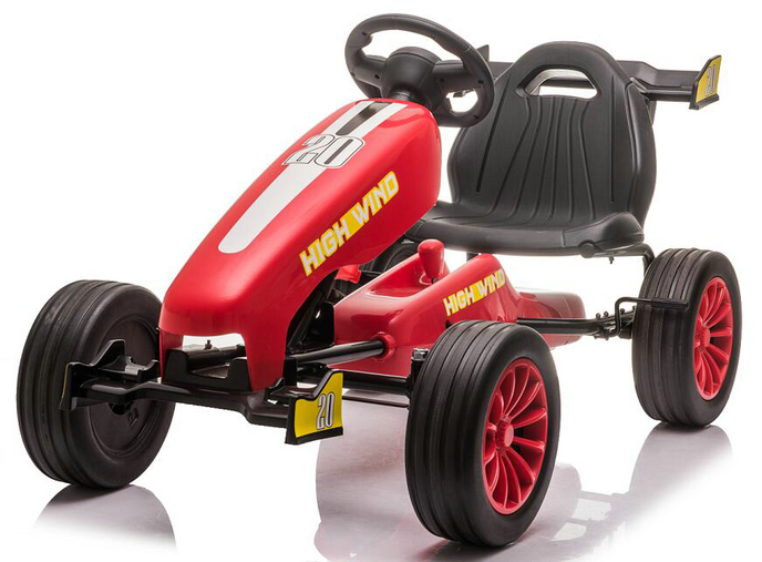 Adjustable Seat 4-Wheel Ride On Pedal Kart Car for Children Aged 3-8 G.W. N.W 15/13KG
