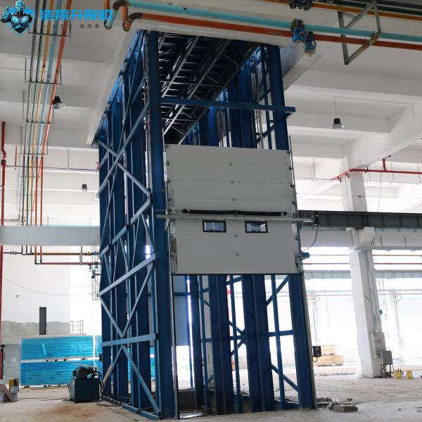 8 Ton Hydraulic Guide Rail Cargo Lift for Warehouse