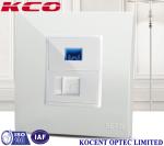 SC / UPC Simplex Fiber Optic Terminal Box CAT6 Ethernet Fiber Optic Faceplate