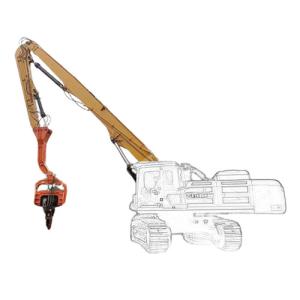 China Top No.1 Pile Driver For Excavator Excavator Sheet Pile Driver Boom Hydraulic Pile Driver Boom Arm Excavator Long Boom factory