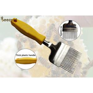 Durable Yellow Hive Tools stainless steel Honey Uncapping fork with plastic