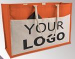 Burlap Tote Bags Bulk Laminated Interior Jute Tote Bag Full Gusset With Inner