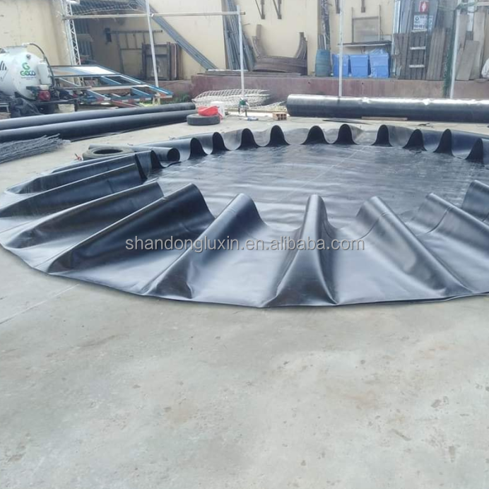 HDPE Geomembrane 0.5mm 1mm 2mm 2.5mm for Fish Pond Liner 1-6m Width Waterproof Material