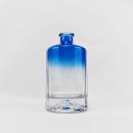 500ml 700ml Luxury Gradient Blue Glass Wine Bottle with Hot Stamping Surface