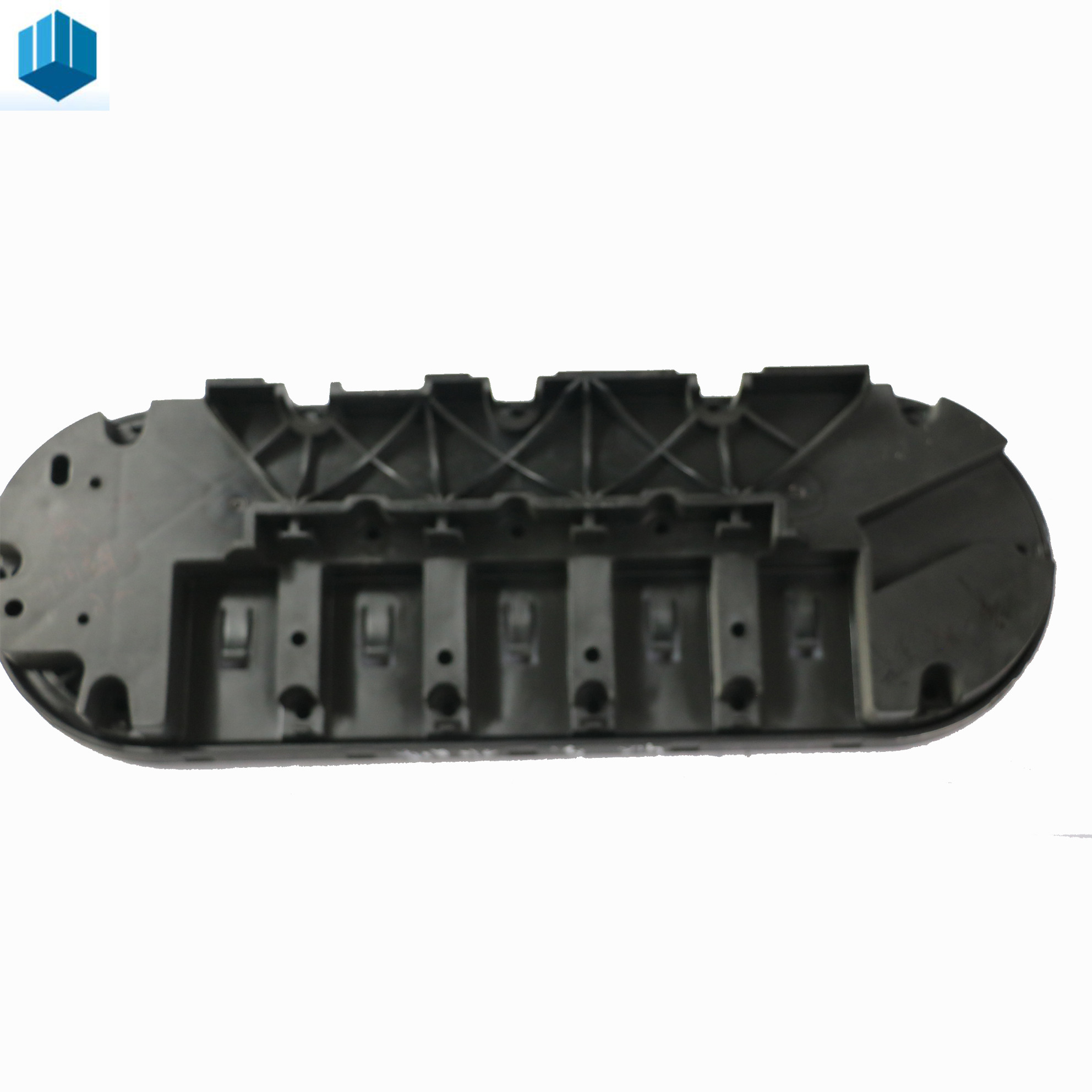 PP Custom Plastic Enclosures Oval Black Bottom Case