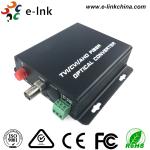 Black AHD CVI TVI Video Over Fiber Optic Ethernet Media Converter Single Mode