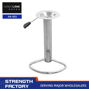 China Swivel Lift Chair Bar Stool Accessories Custom Color Chrome Plating Modern Iron Pipe Metal Bar Chair Foot factory