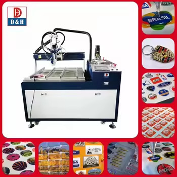 Adjustable Output Speed Automatic Epoxy AB Glue Doming Machine