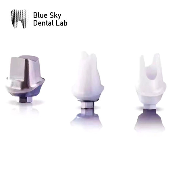 White Milled Zirconia Abutment For Single Or Multiple Teeth Restorations