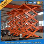 Adjustable Hydraulic Stationary Warehouse Mechanical Scissor Lift , Hydraulic