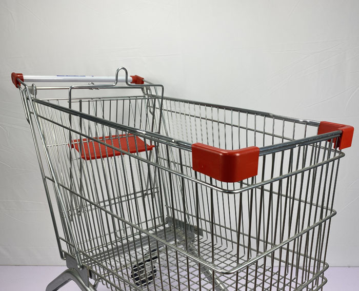 European Style Customized Grocery Shopping Trolley 150L Metal Supermarket Trolley Powder Coating