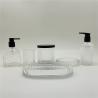 Buy cheap Home Decoration Glass Bathroom Accessories Set With Vertical Stripe from wholesalers