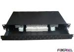 Sliding Out Rack Mounted Fiber Optic Patch Panel ST Fiber Terminal Box 24 Fibers