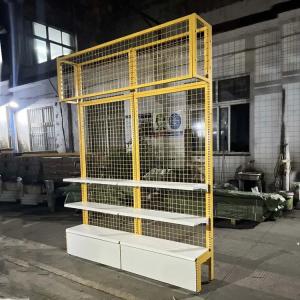 China Factory Customized Size Color Logo Shanghai Xingye Shelf Yellow Mesh Gondola Shelving Hardware Store Shelf factory