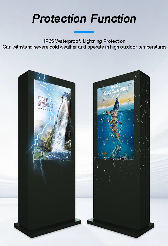 Outdoor Advertising Display Digital Signages Player Media 4K Android 2500 3000nits Monitor Totem