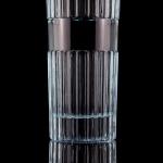 Pretty Light Blue 750ml 75cl Vertical Stripes Vodka Bottle With Lid Made of