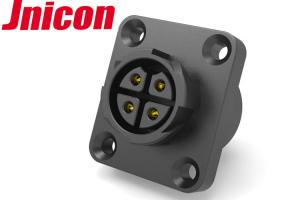 China Jnicon M19 IP68 Screw Locking 20A Waterproof Connectors 300V 4 Pole Female factory
