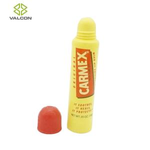 China LDPE Refillable Lip Balm Tube Diameter 19mm Red Cap Round Nozzle Optional factory