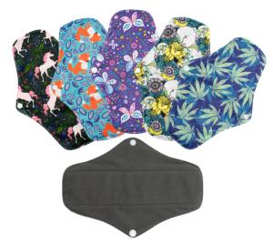 China Washable Organic Reusable Sanitary Pads Safe Heavy Flow Multi Color High Breathability factory