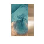 Stainless Steel Sandstone Painting Entryway Hanging Painting For Luxury Spaces