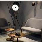 58 X 173cm Walnut Leather Living Room LED Floor Lamp Nordic Danish Style