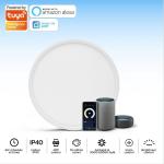 28W Modern RGBIC Surface Mounted Ceiling Light Fixture White Metal