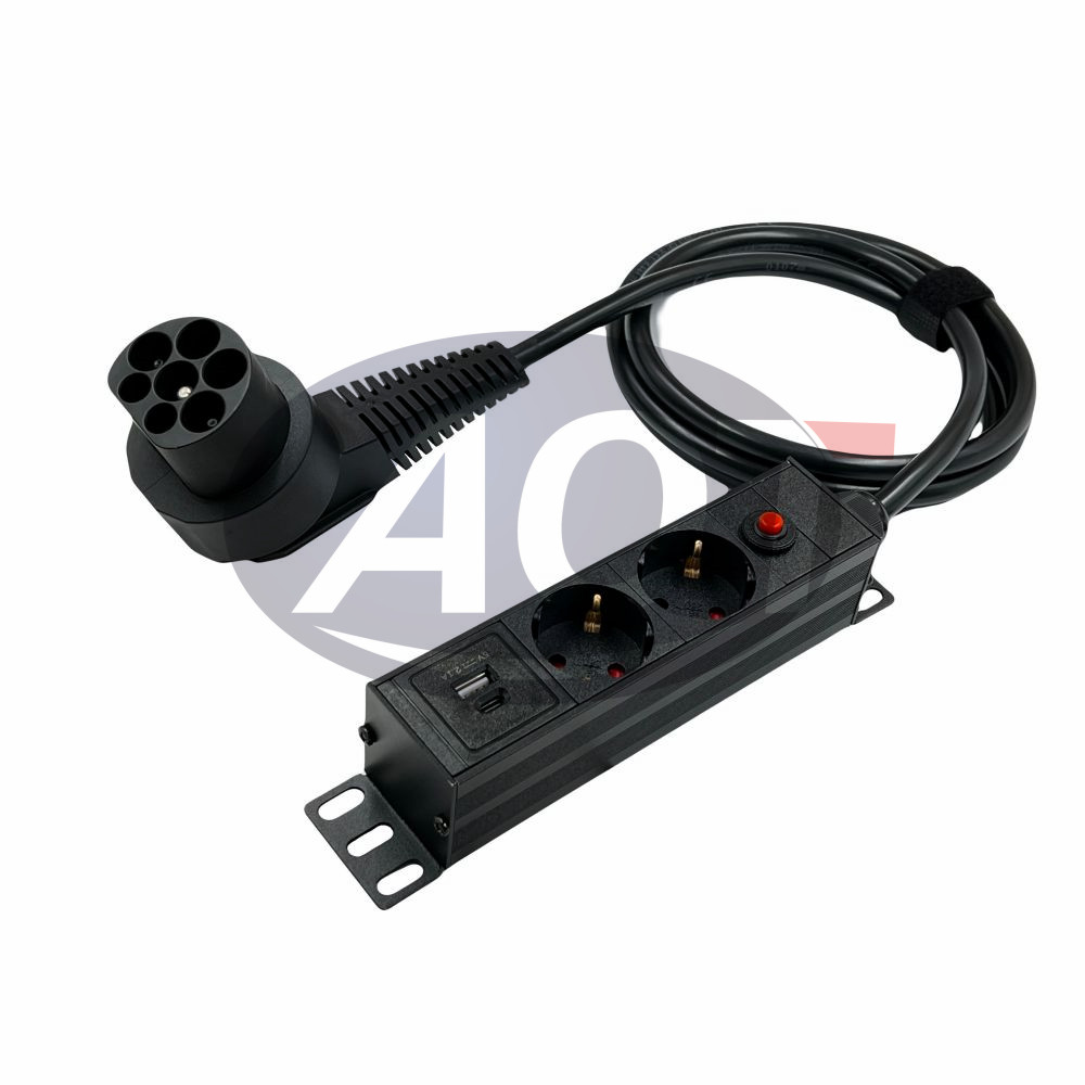 16 Amps AOTAI Type2 to Schuko Electrical Car Type 2 Charging Cable and Performance for Euro Socket 220V Outlet