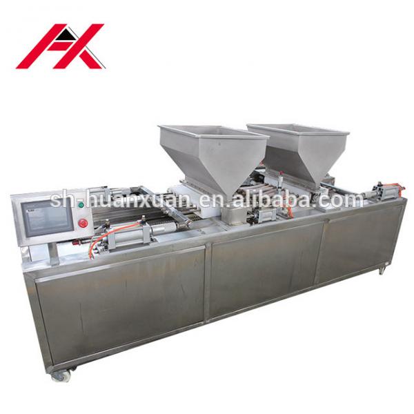 China Automatic Double Lines Cake Forming Machine With Easy Operated Touch Screen factory