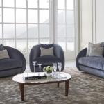Lacquer Luxury Leather Living Room Sets