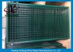 Dark Green PVC Coated Welded Fence Gate With Round Post For Gym XLF-16