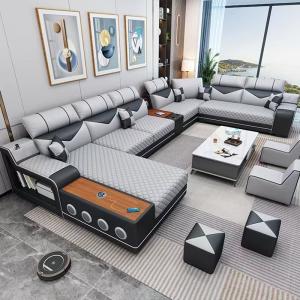 China En's Fun Nordic Modern Simple U-Shaped Fabric Sofa Combination For large apartment Living Room factory