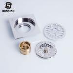 Chrome Plate Bathroom 100x100MM Brass Floor Drain Strainer